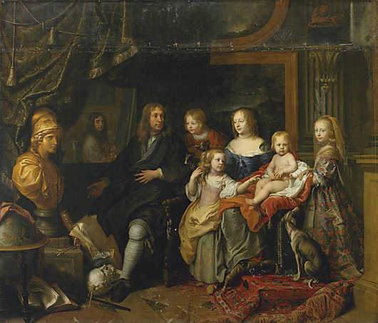 Charles Le Brun (French, Paris 1619–1690 Paris), 'Everhard Jabach (1618–1695) and His Family,' circa 1660, oil on canvas, 92 × 128 in. (233.7 × 325.1 cm). Purchase, Mrs. Charles Wrightsman Gift, 2014. Image courtesy of The Metropolitan Museum of Art